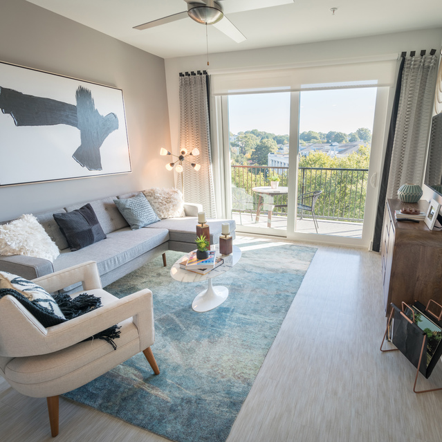 Anthem on Ashley - Carpeted Living Room