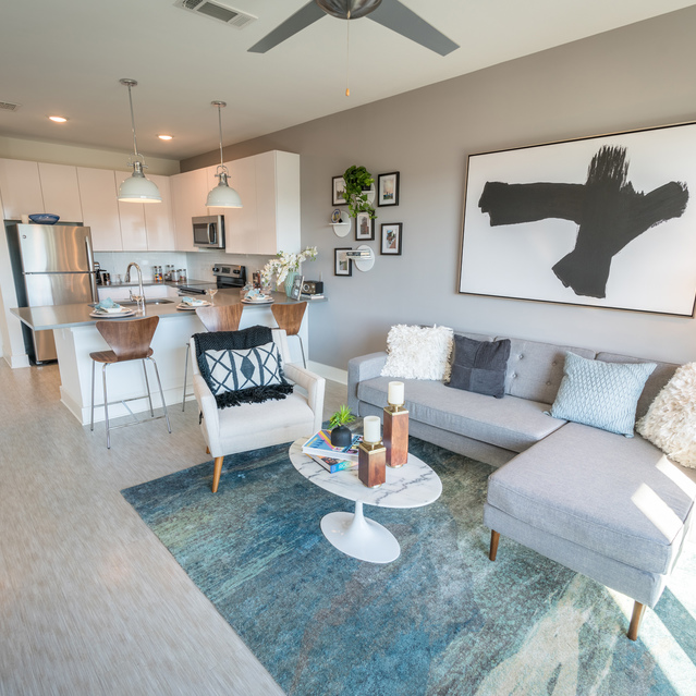 Anthem on Ashley - Carpeted Living Room