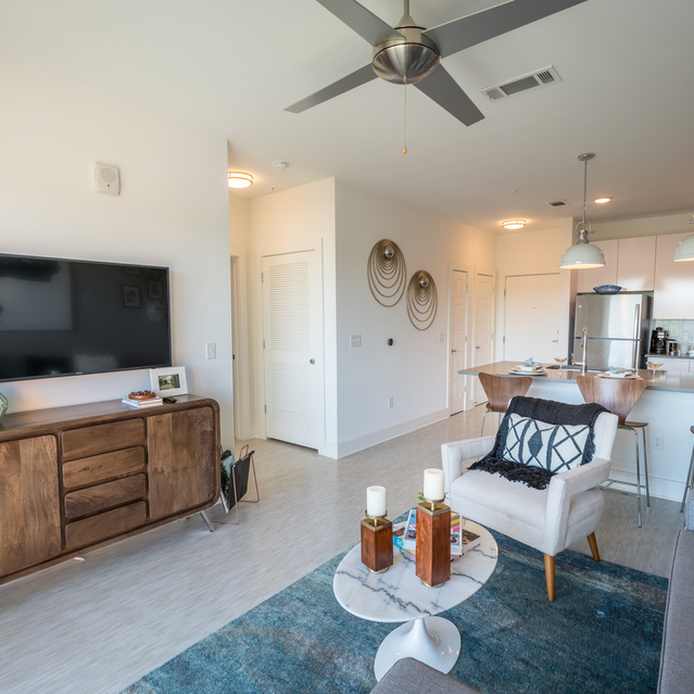 Anthem on Ashley - Carpeted Living Room